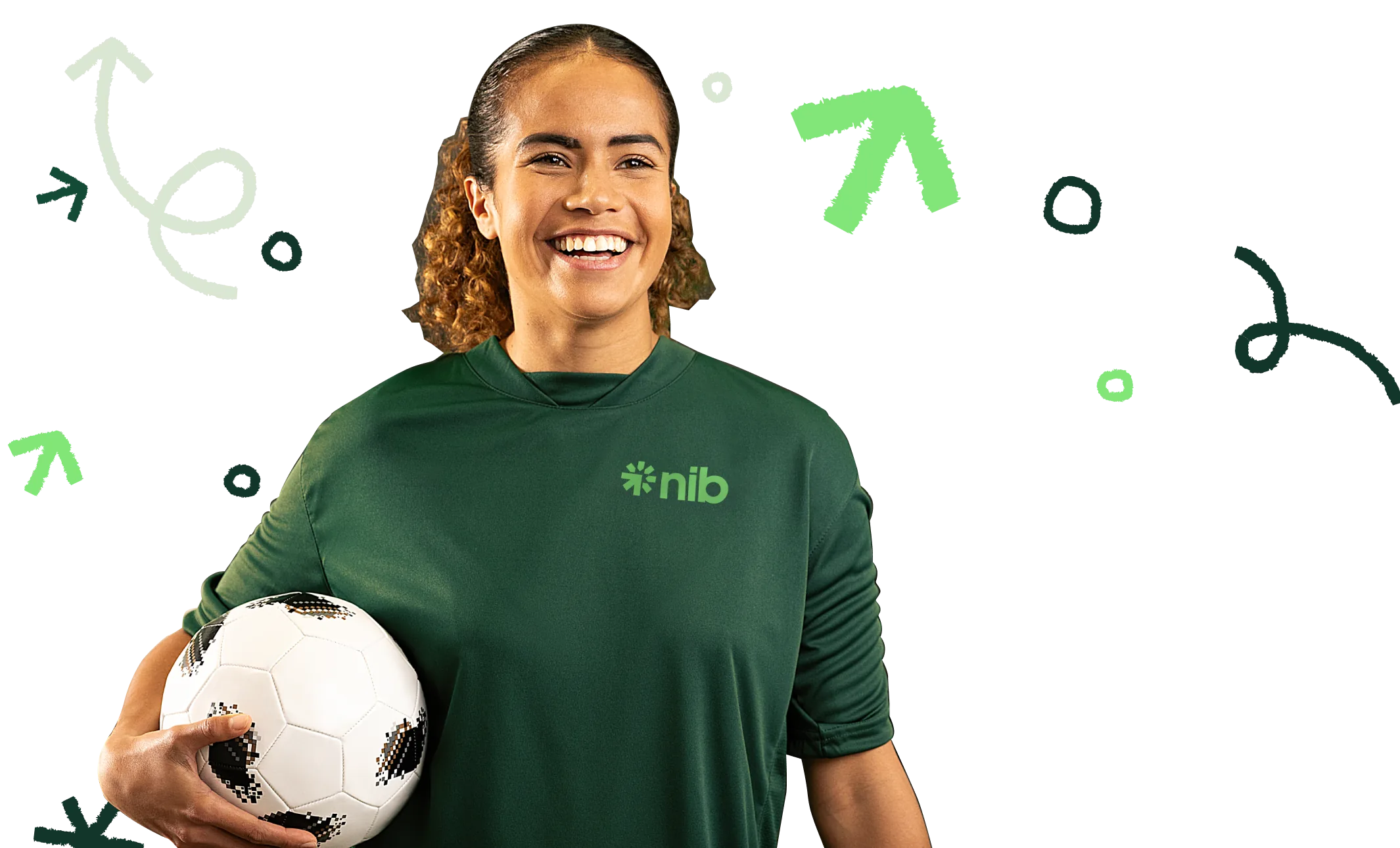 Mary Fowler - nib Chief Health & Wellbeing Officer wearing an nib shirt smiles